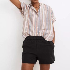 NWOT Madewell Pull-On Shorts Pockets Black Size Small